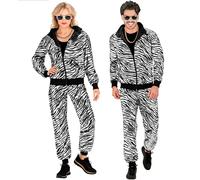 W WIDMANN MILANO Party Fashion - Disfraz de chándal, estampado animal, atuendo de los años 80, chándal para carnaval y fiestas