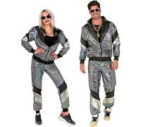 W WIDMANN MILANO Party Fashion - Disfraz chandal 80s, bola disco, jogging suit, estilo retro, traje mal gusto