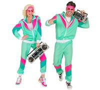 W WIDMANN MILANO Party Fashion - Disfraz de chándal, estilo vintage, atuendo de los años 80, chándal para carnaval y fiestas