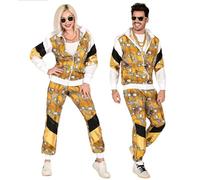 Widmann Black/Gold Skulls Shell Suit (Jacket, Pants) (L) Different Colors