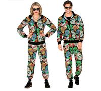 W WIDMANN MILANO Party Fashion - Chándal de disfraz para Halloween, traje de los 80, chándal, Día de los Muertos