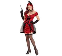 W WIDMANN MILANO Party Fashion - Disfraz de chica de cabaret, vestido con ligueros, peine con plumas, burlesque, carnaval