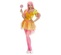 W WIDMANN MILANO Party Fashion - Disfraz de chica fantasía neón, vestido, Candyland, princesa de los dulces, carnaval