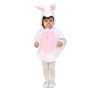 W WIDMANN MILANO Party Fashion - Disfraz de conejo para niños, poncho con capucha, conejo, disfraz de animal