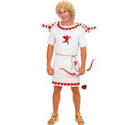 W WIDMANN MILANO Party Fashion - Disfraz de Cupido con complementos | Disfraz con túnica, alas y cinturón con motivo de corazones -para Carnaval, fiestas temáticas y el Día de San Valentín