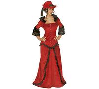W WIDMANN MILANO Party Fashion - Disfraz de dama del oeste, chaqueta, falda, sombrero, chica de salón, carnaval, fiesta temática