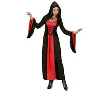 W WIDMANN MILANO Party Fashion - Disfraz de dama gótica, vestido con capucha, vampiresa, Halloween