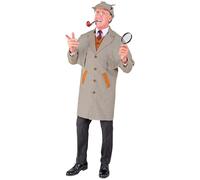 W WIDMANN MILANO Party Fashion - Disfraz de detective, abrigo, chaleco y sombrero, disfraz para carnaval o fiesta temática