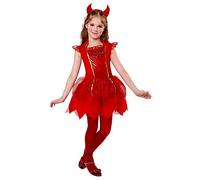 WIDMANN MILANO PARTY FASHION - Disfraz niño Diablo con vestido y cuernos - Halloween