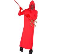 W WIDMANN MILANO Party Fashion - Disfraz de diablo, túnica con capucha y máscara, infierno, Satanás