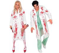 W WIDMANN MILANO Party Fashion - Disfraz de doctor sangriento, bata de doctor, doctor del terror, disfraces de carnaval, Halloween