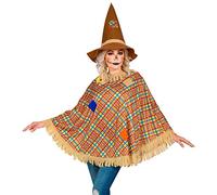 W WIDMANN MILANO Party Fashion - Disfraz de espantapájaros, poncho y sombrero, fiesta temática, carnaval, Halloween
