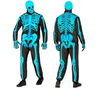 W WIDMANN MILANO Party Fashion - Disfraz de esqueleto con máscara, conjunto completo para adultos, Halloween y Carnaval