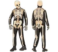 W WIDMANN MILANO Party Fashion - Disfraz de esqueleto para niños, conjunto con máscara, atuendo completo para Halloween y Carnaval