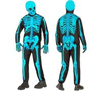 W WIDMANN MILANO Party Fashion - Disfraz de esqueleto para niños, conjunto con máscara, atuendo completo para Halloween y Carnaval