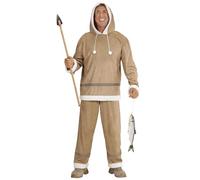W WIDMANN MILANO Party Fashion - Disfraz de Esquimal, top con capucha y pantalón, Inuk, carnaval, fiesta temática