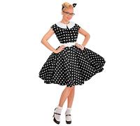 Widmann The 50s Rock'N'Roll Fashion Black (Dress With Petticoat, Belt, Headband)