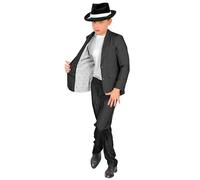 W WIDMANN MILANO Party Fashion - Disfraz de gangster para niños, traje, gris con rayas, jefe de la mafia, disfraz de casino