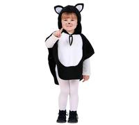 W WIDMANN MILANO Party Fashion - Disfraz de gato para niños, poncho con capucha, disfraz de gato, disfraz de animal
