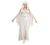 W WIDMANN MILANO Party Fashion - Disfraz de Ghostly Spirit para mujer | Vestido con diseño de fantasma y esqueleto para Halloween, Carnaval y fiestas temáticas