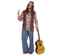 W WIDMANN MILANO Party Fashion - Traje Psicodélico Hippie Hombre, Flower Power, Reggae, Disfraces de Carnaval
