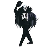 W WIDMANN MILANO Party Fashion - Disfraz de horror esqueleto, muertos vivientes, hueso, cráneo, carnaval, Halloween