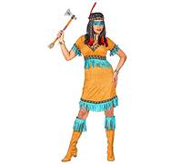 W WIDMANN MILANO Party Fashion - Disfraz de India, Vestido, Diadema con Plumas, Lejano Oeste, Carnaval