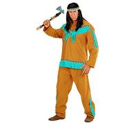 W WIDMANN MILANO Party Fashion - Disfraz de indio, camiseta, pantalones, diadema, fiesta temática del Lejano Oeste