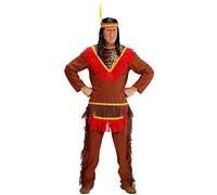 W WIDMANN MILANO Party Fashion - Disfraz de indio, casaca, pantalones, cinta para la cabeza con pluma, Salvaje Oeste, carnaval