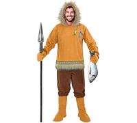 W WIDMANN MILANO Party Fashion - Disfraz de inuit para hombre, chaqueta con capucha, pantalones, guantes y cubrebotas, conjunto para carnaval