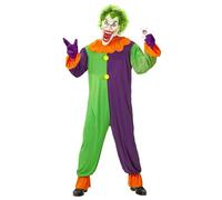 W WIDMANN MILANO Disfraz Joker malvado – Mono con máscara, payaso del terror, Halloween