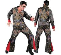 W WIDMANN MILANO Party Fashion - Disfraz de King of Rock’n’roll | Conjunto de dos piezas con top y pantalón, atuendo de los años 50 para Carnaval, fiestas temáticas y actuaciones