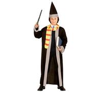 W WIDMANN MILANO Party Fashion - Disfraz de mago para niños, túnica, bufanda y sombrero, carnaval