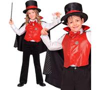 W WIDMANN MILANO Party Fashion - Disfraz de mago para niños y niñas, mago, disfraz de Halloween, carnaval