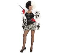 W WIDMANN MILANO Party Fashion - Disfraz de malvada señora, vestido con chaqueta, guantes, Halloween, carnaval