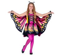 W WIDMANN MILANO Party Fashion - Disfraz de mariposa para niños, vestido con tutú, alas, disfraz de animal, disfraces
