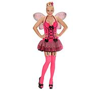 Widmann Pink Butterfly (Dress With Straps, Wings, Flower & Bow Hair Comb) (L)