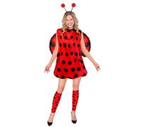 W WIDMANN MILANO Party Fashion Disfraz de mariquita, color rojo, L/XL (Widmann S.r.l. 22443)