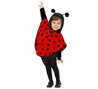 W WIDMANN MILANO Disfraz de mariquita para niños Party Fashion Poncho con capucha