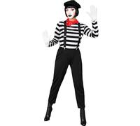 W WIDMANN MILANO Party Fashion - Disfraz de mímica para mujer, conjunto completo para disfrazarse en carnaval, fiesta temática