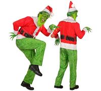 W WIDMANN MILANO Party Fashion - Disfraz de monstruo navideño para adultos, conjunto completo para carnaval, Navidad