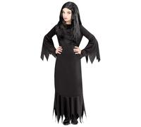 W WIDMANN MILANO Party Fashion - Disfraz de Mortisia infantil, vestido, bruja, Halloween