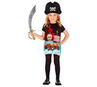W WIDMANN MILANO Party Fashion - Disfraz de niño Capitán pirata, camiseta y sombrero, pirata, carnaval
