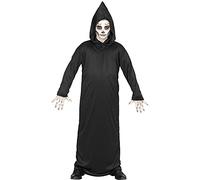 Widmann Disfraz de niño Sensenmann – Túnica negra Grim Reaper – Halloween