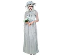 W WIDMANN MILANO Party Fashion - Disfraz de novia fantasma para mujer | Con vestido largo hasta el suelo y sombrero, disfraz de fantasma para Halloween, Carnaval y fiestas de terror