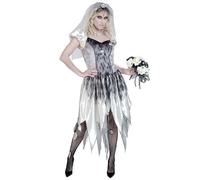 W WIDMANN MILANO Party Fashion - Disfraz de novia fantasma, vestido con velo, fantasma, zombi, disfraz de Halloween