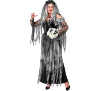 W WIDMANN MILANO Party Fashion - Disfraz de novia muerta, vestido con velo, fantasma, zombi, disfraz de Halloween