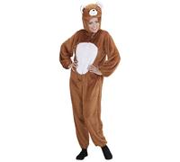 W WIDMANN MILANO Party Fashion - Disfraz de oso, mono con capucha, disfraz de animal