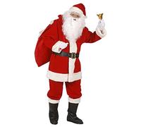 W WIDMANN MILANO Party Fashion - Disfraz de Papá Noel, chaqueta, pantalón, cinturón, cubrebotas y gorro, San Nicolás, Navidad, carnaval, fiesta temática