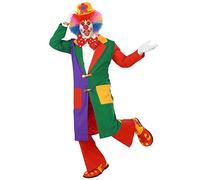 W WIDMANN MILANO Party Fashion - Disfraz de payaso, abrigo, payaso de circo, bufón, disfraz divertido